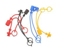 COMPUKAS Capuchons de Protection Hydraulique Plastique 1/4 Iso7241a, Jeu de 8 Bouchons Rapides Multi-couleurs pour Coupleurs Mâles et Femelles, Adaptés aux Raccords de Tuyaux Hydrauliques