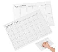 COMPUKAS Carnets de Planification Hebdomadaire et Mensuel, Papier Détachable 60 Pages Lot de 2 pour Organisation et Gestion des Tâches, Agenda sans Date Bloc-notes de Bureau pour Travail