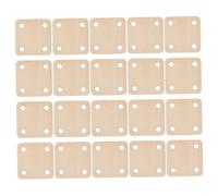 COMPUKAS Cartes de Métier à Tisser en Bois 72 Pièces Carrées 4 Trous | Bois Khaki, Bords Lisses et Pré-percés, Aide Débutant pour Garçon Fille, Bandes, Art Éducatif