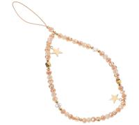 COMPUKAS Chaîne Téléphonique à Perles Étoile, Alliage Cristal Ccb, Bracelet | Support Poignet Confortable, Port Sécurisé Mains, Ornement Élégant, pour Paquet et Consoles Portables