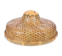 COMPUKAS Chapeau Tissé en Bambou Solide et Pratique, Style Oriental Unique, pour Fête ou Plage, Chapeau de Fermier Anti-soleil Élégant et Créatif