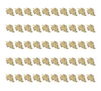 COMPUKAS Charmes pour Ongles Décoration Nail Art en Métal 100 Pièces Forme Feuille Or, Légers et Pratiques pour Voyages et Usage Quotidien