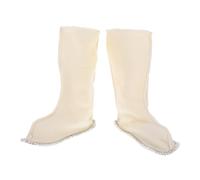 COMPUKAS Chaussettes Imperméables Montantes pour Bottes de Pluie Doublures Chaudes en Peluche Courte Guêtres Résistantes pour Femmes Protection le Froid et Usage Professionnel en