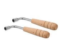 COMPUKAS hevilles D'accordage pour Harpe Lyre 2pcs en Bois et Acier Inoxydable avec Poignée Hexagonale 7.0 Mm, Outil Fiable pour Musiciens Harpistes