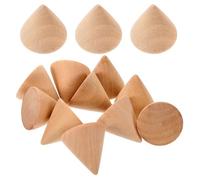 COMPUKAS Cônes en Bois Brut 3x3cm Présentoirs à Bijoux et Décorations Figurines de Cône pour Peinture Pack 20 Pièces pour Loisirs Créatifs