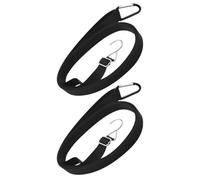 COMPUKAS Cordes Élastiques Noires et Protection Le Vent en Caoutchouc Lot de 2 Fixation Robuste Sangles Pratiques Anti-tempête pour Housse de Voiture
