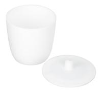 COMPUKAS Creuset de Laboratoire en Ptfe avec Couvercle Blanc 100ml Résistant à Haute Température pour Expérience Scientifique et Fusion de Métaux