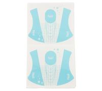 COMPUKAS de Pochoirs à Environnementale en Pvc Bleu 100 Feuilles Formes pour Extensions en Résine UV pour Nail Art