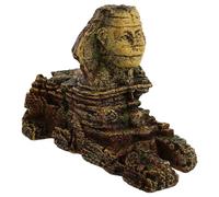 COMPUKAS Décoration Sphinx en Résine Or pour Aquarium, Ornement Réaliste Ne Modifiant Pas la Qualité de l'eau, pour Poissons Jardin ou Aquarium