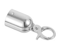 COMPUKAS Embout de Cordon Inox Crochet, Butée D'extrémité de Corde Petite Taille, Bloque-cordons Robuste pour Cordon de Serrage, Accessoire pour Poteaux de Barrières et Rambardes, Usage