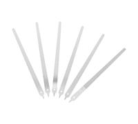 COMPUKAS Ensemble 6 Limes à Ongles Double Face en Acier Inoxydable 20 Cm Lime à Ongles Métal Petite Taille pour Manucure et Pédicure Polissoir Mains et Pieds Soin Professionnel