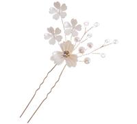 COMPUKAS Épingle Cheveux Mariage Fleur Perle Légère en Pp pour Femmes, Accessoire Unique Rétro pour Décorer Chignon et Coiffures, pour Bal et Usage Quotidien