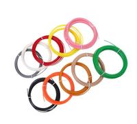 COMPUKAS Filament D'impression Abs Multicolore 1,75 Mm 10 M Haute Température, Flux Couleur Aléatoire pour Stylo 3d et Imprimante pour DIY et Garçon et Filles