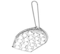 COMPUKAS Grattoir à Métaux en Acier Inoxydable Argenté Cuisine, Outil Facile à Utiliser Design en Maille Métallique et Trou Large 23 pour Préparation de Spaetzle