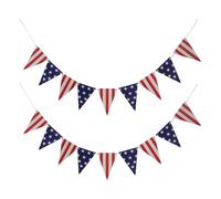 COMPUKAS Guirlande et Extérieure de Fête D'indépendance Fête pour Décoration Intérieure de 2 Pièces en Papier Réutilisable Nationale