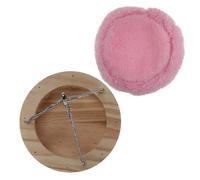 COMPUKAS Hamac en Bois de Pin Confortable pour Hamster et Petits Rongeurs Coussin et Trois Chaînes Métalliques, Lit Suspendu Facile à Accrocher pour Cage d'animaux Couleur Aléatoire