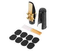 COMPUKAS Kit D'accessoires pour Saxophone Alto Noir, Ensemble Multi-fonction Léger Pièces en Plastique et Bois, pour Musiciens Saxophonistes