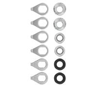 COMPUKAS Kit de Rondelles de Sécurité Noir pour Axe de Roue de Vélo M8 M9.5 M10 Taille 5 Acier au Carbone