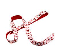 COMPUKAS Laisse pour Chien Robuste en Polyester Rouge Motif de Noël, Longue Corde D'entraînement Facile à Porter et Retirer, Marche Jeu des Chiens Moyens à Grands Style Plusieurs Styles