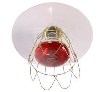 COMPUKAS Lampe Chauffante pour Terrarium et Cages à Bétail 250w Rouge, Métal Résistant, Lampe, Panier et Grillage, Accessoires Chauffage pour Reptiles, Porcelets et Couleur Aléatoire