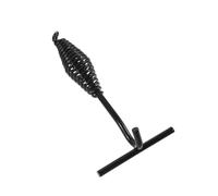 COMPUKAS Lève-Couvercle de Four Hollandais, Crochet de Déplacement du Couvercle en Fer Noir, Poignée Spirale avec Support, pour Cuisson Extérieure et Accessoires de Four de Camping