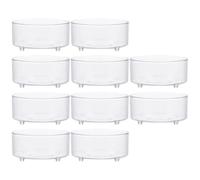 COMPUKAS Lot de 10 Abreuvoirs en Acrylique pour Reptiles, Bol Alimentaire Réutilisable Sécurisé Prévention des Déversements, pour Terrariums Terrestres