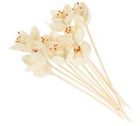 COMPUKAS Lot de 10 Bâtonnets Diffuseurs à Roseaux Parfumés la Fleur D'orchidée, Compatibles Diffuseurs D'huiles Essentielles, Tiges Sèches pour Parfumer Maison, Bureau et Chambre,