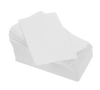 COMPUKAS Lot de 100 Cartes Kraft Blanc Classiques, Faciles à Écrire, Adaptées pour Bloc-notes, Étiquettes Présents et Cartes de Message pour Fêtes et Étudiants