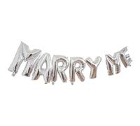 COMPUKAS Lot de 2 Set de Set de Kits de Ballons Lettres Marry Me en Aluminium, Décoration de Mariage Élégante pour Occasions Spéciales, pour Fête et Cérémonie
