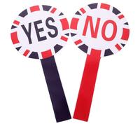 COMPUKAS Lot de 2 Tableaux de Vote Portatifs Jury Réutilisable 12X24 CM Panneau Mousse 1 Face Rouge No 1 Face Bleu Yes pour Enseignants Fournitures Scolaires Simple et Pratique