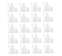 COMPUKAS Lot de 20 Bouteilles de Vernis à Ongles Transparentes 10Ml Pinceau Flacons Anti-Fuite pour Manucure Professionnelle et