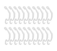COMPUKAS Lot de 20 Clips de Fixation pour Cage à Lapin et Chinchilla en Plastique Blanc, Installation Simple, Connexion Sécurisée pour Petits Animaux