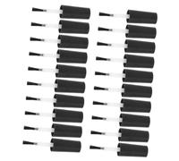 COMPUKAS Lot de 20 Pinceaux de Rechange Noirs pour Vernis à Ongles Gel, Brosse en Plastique et Fibres Artificielles, Application Uniforme pour Flacons Vides