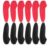COMPUKAS Lot de 20 Protège-lames pour Couteaux Cuisine, Housses de Protection Universelles en Plastique Rigide, Couleurs Rouge et Noir, Tailles Petite à Grosse, Manchons Anti-rayures