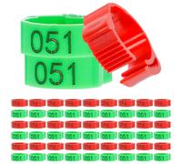 COMPUKAS Lot de 200 Bagues de Pattes en Plastique pour Poules et Volailles, Identification Pratique et Légère pour Élevage de Petites Espèces
