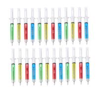 COMPUKAS Lot de 24 Stylos à Bille Forme en Plastique Encre Liquide Noire, Pointe Fine, pour Collection Personnelle ou Présent de Noël Couleur Aléatoire