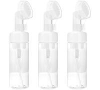 COMPUKAS Lot de 3 Flacons Pompe à Mousse de 150ml en Pet Brosse Visage Unique Nettoyage Profond des Pores, pour Bureau et Voyage