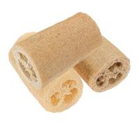 COMPUKAS Lot de 3 Jouets Molaires en Luffa Marron pour Hamster, Accessoires Naturels à Mâcher pour Exercices Amusants et Croissance Saine