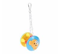 COMPUKAS Lot de 3 Jouets pour Oiseaux à Mâcher Balle en Plastique Colorée pour Cage, Accessoires pour Perroquet Fonction Toilettage et Mastication Couleur Aléatoire