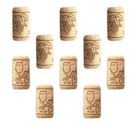 COMPUKAS Lot de 50 Bouchons de Vin en Liège Naturel pour Bouteille de Vin Design Droit Non Conique Étanchéité pour Préserver Bar