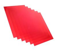 COMPUKAS Lot de 6 Feuilles Filtrantes PVC Transparentes et Rouges, Films de Correction de Couleur Légers pour Éclairage, Filtres de Lumière Multifonctionnels pour Photographie, Théâtre