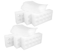 COMPUKAS Lot de 6 Sets de Sets de Porte-œufs en Mousse Epe Blanche, Plateau de Rangement 10 Cases Structure Multi-grilles, Résistance aux Chocs et Protection pour Œufs Moyens et Gros