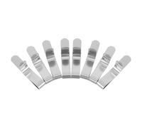 COMPUKAS Lot de 8 Clips de Fixation Extensibles en Acier Inoxydable pour Anneaux à Pâtisserie 6-10 Cm, Accessoires Robustes pour Maintien de Cercle à Gâteau, Fourniture pour Décoration