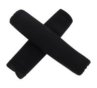 COMPUKAS Manchon pour Poussette 2pcs en Tissu Noir, Housse de Poignée Élégante et Facile D'entretien, pour Balades en Extérieur Toute L'année