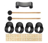 COMPUKAS Manchons en Silicone Accessoires pour Percussion Protègent le Roulement des Mailets 9 Pièces, Protègent le Roulement des Maillets et Améliorent le Son Pur pour Doigts de à Langue