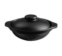 COMPUKAS Marmite Multifonctionnelle en Céramique 1,3l Noire Surface Lisse et Transfert de Chaleur pour Mijoter et Cuisiner Quotidien