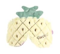 COMPUKAS Masque de Sommeil Peluche Jaune D'ananas Bande Élastique, Bloque la Lumière pour Yoga et Soirée, Confortable et Doux Yeux Couleur Aléatoire