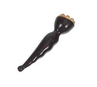 COMPUKAS Masseur Yeux Bois de Santal Naturel Stick de Massage Acupression Forme de Corne de Mouton Outil Gua Sha pour Soins Anti-poches et Fatigue Applicateur Crème Visage Ergonomique