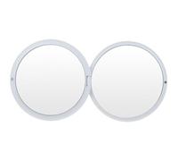 COMPUKAS Miroir de Maquillage Pliable 10x Grossissant Portable en Abs Blanc Léger pour Voyage et Extérieur, Miroir de Poche Solide et Résistant à l'usure pour Femmes