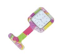 COMPUKAS Montre Suspendue Infirmière en Silicone Imprimée Carrée, Portable et Précise pour Surveillance Médicale Lors D'occasions Hospitalières Couleur Aléatoire